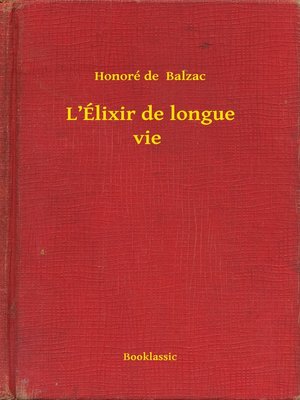 cover image of L'Élixir de longue vie